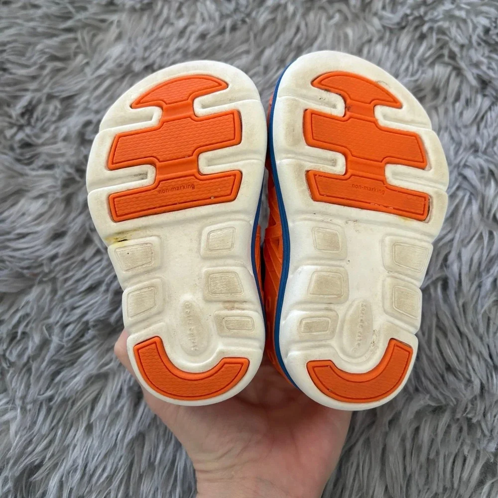 Stride Rite Made 2 Play Phibian Sneaker Sandle Orange Blue Toddler Baby 4c